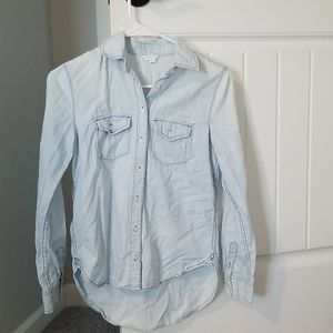Aeropostale light blue chambray button up